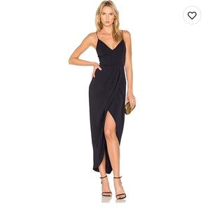 Shona Joy Cocktail Draped Dress in Navy Worn Once